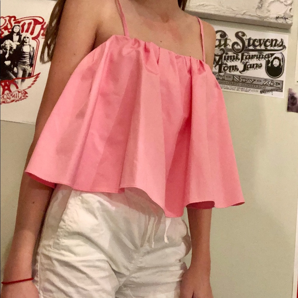 ZARA Women’s Small Pink Spaghetti Strap Tube Top - Picture 2 of 6